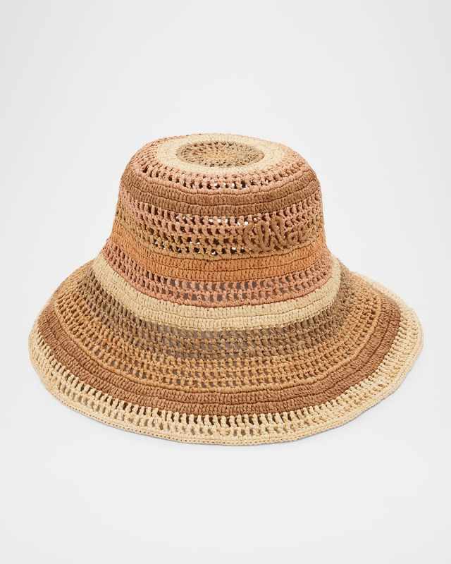 Chloe Sunset Raffia Bucket Hat